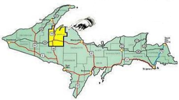 the history of Baraga County economic struggle